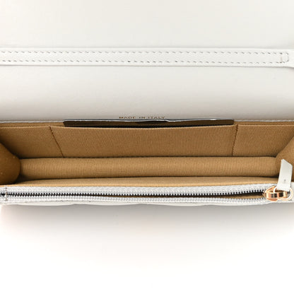 Chanel Lambskin Pearl Crush Quilted Flap Phone Holder With Chain Light Grey 5 of 12