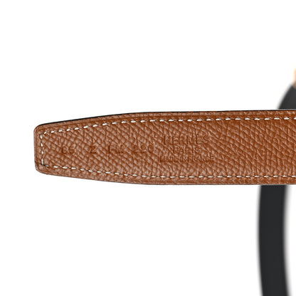 Hermes Swift Epsom 24mm Mini Constance H Belt 85 34 Black Gold 3 of 4