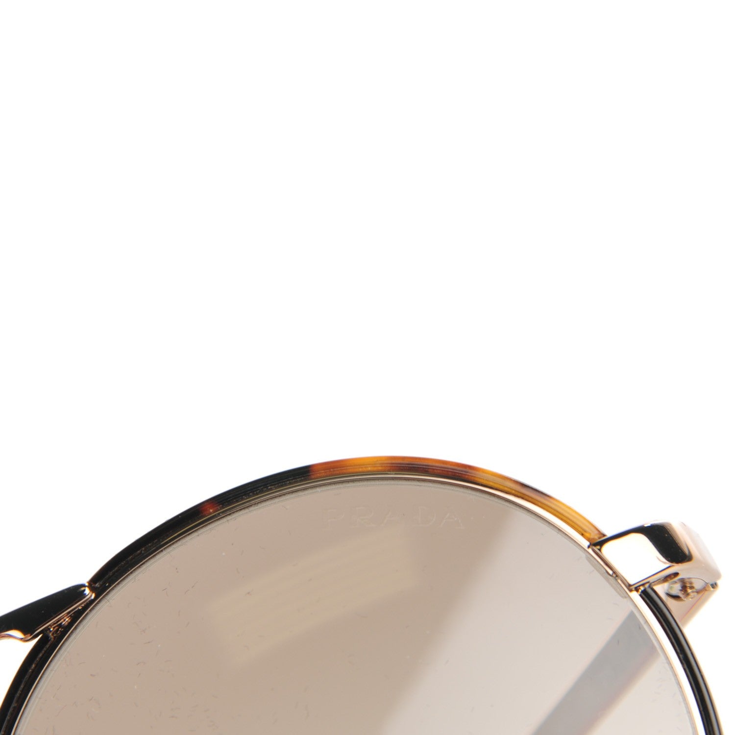 Prada Round Sunglasses SPR51S Tortoise Pale Gold 7 of 7