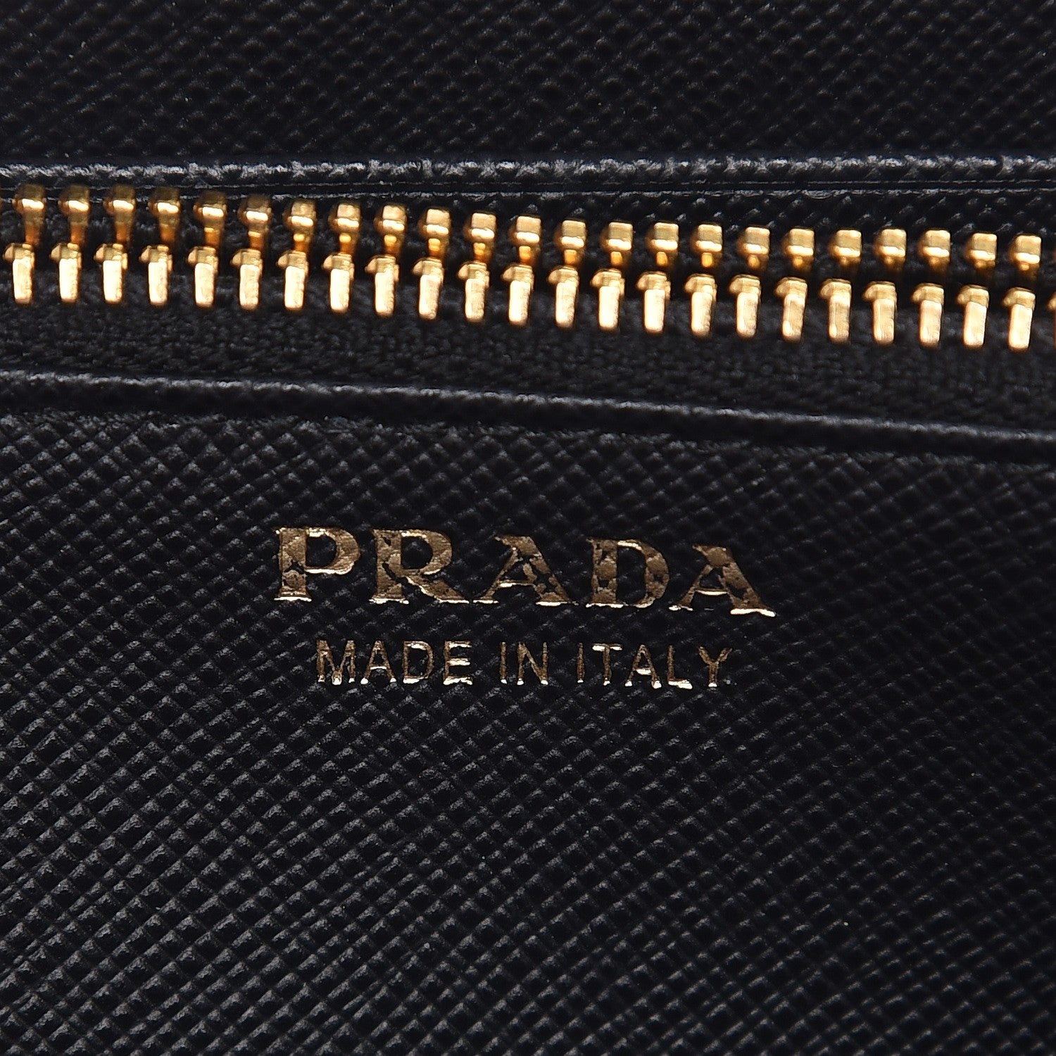 Prada Saffiano Metal Zip Around Wallet Nero Black 6 of 7