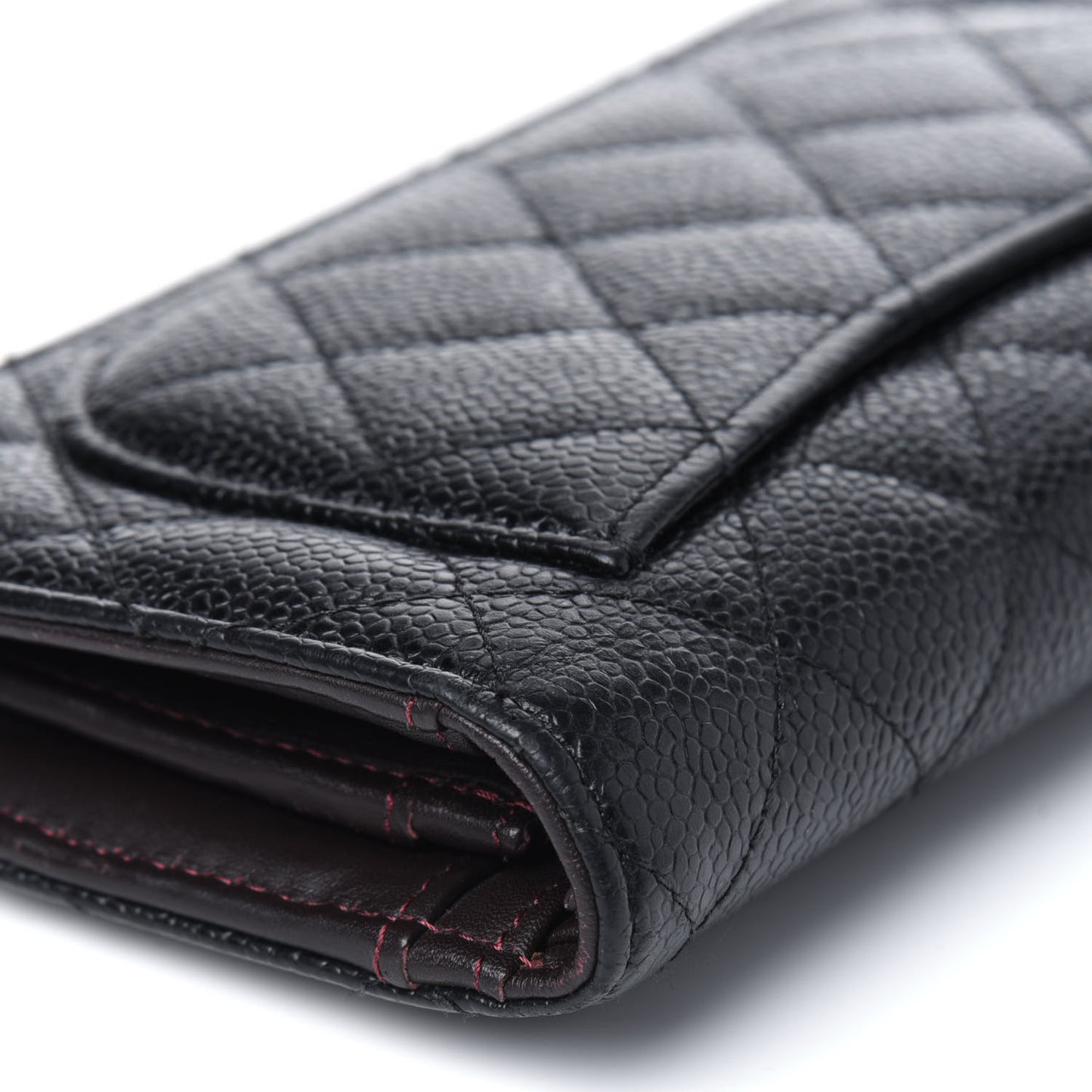 Caviar Quilted Yen Wallet Black