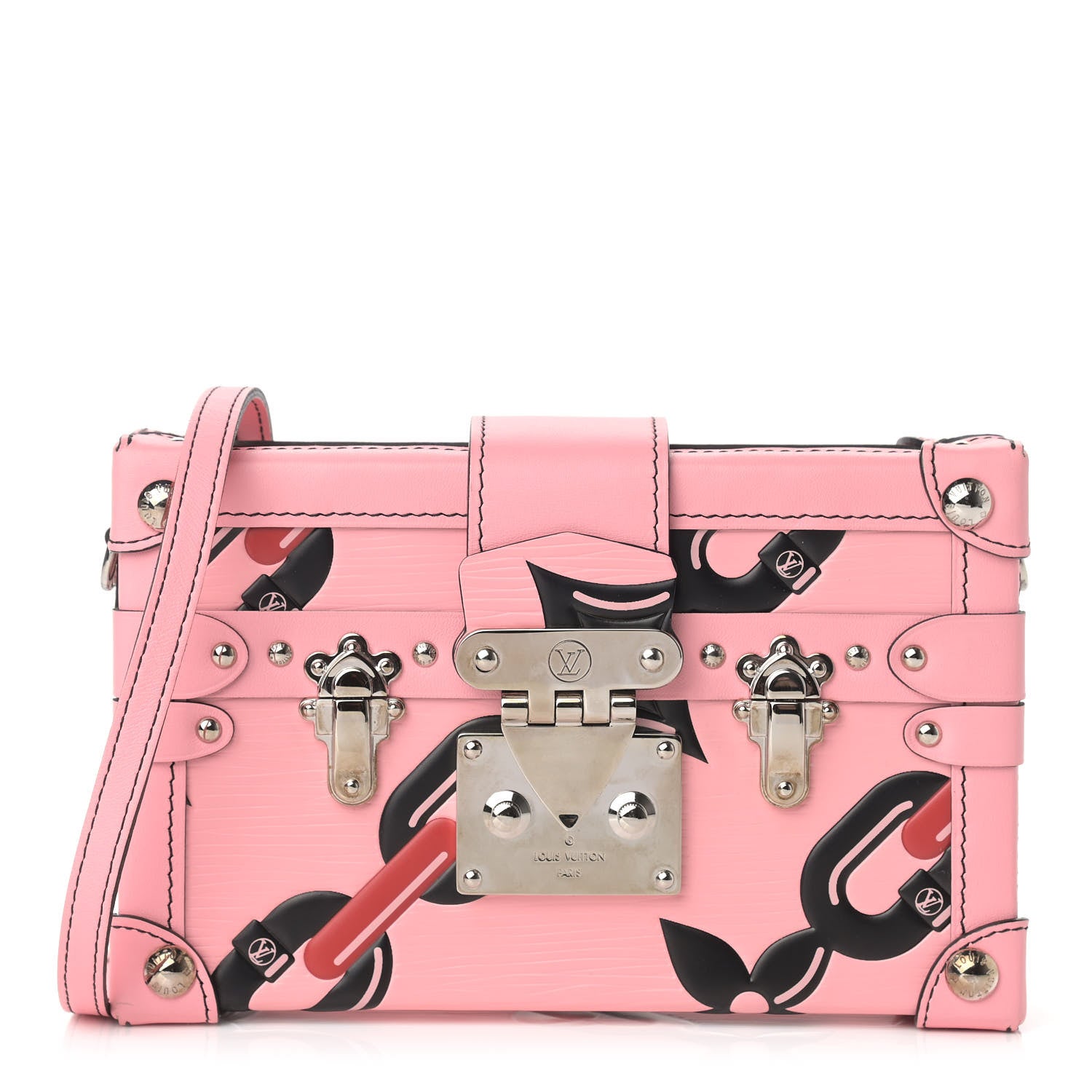 Louis Vuitton Epi Chain Flower Petite Malle Pink 1 of 8