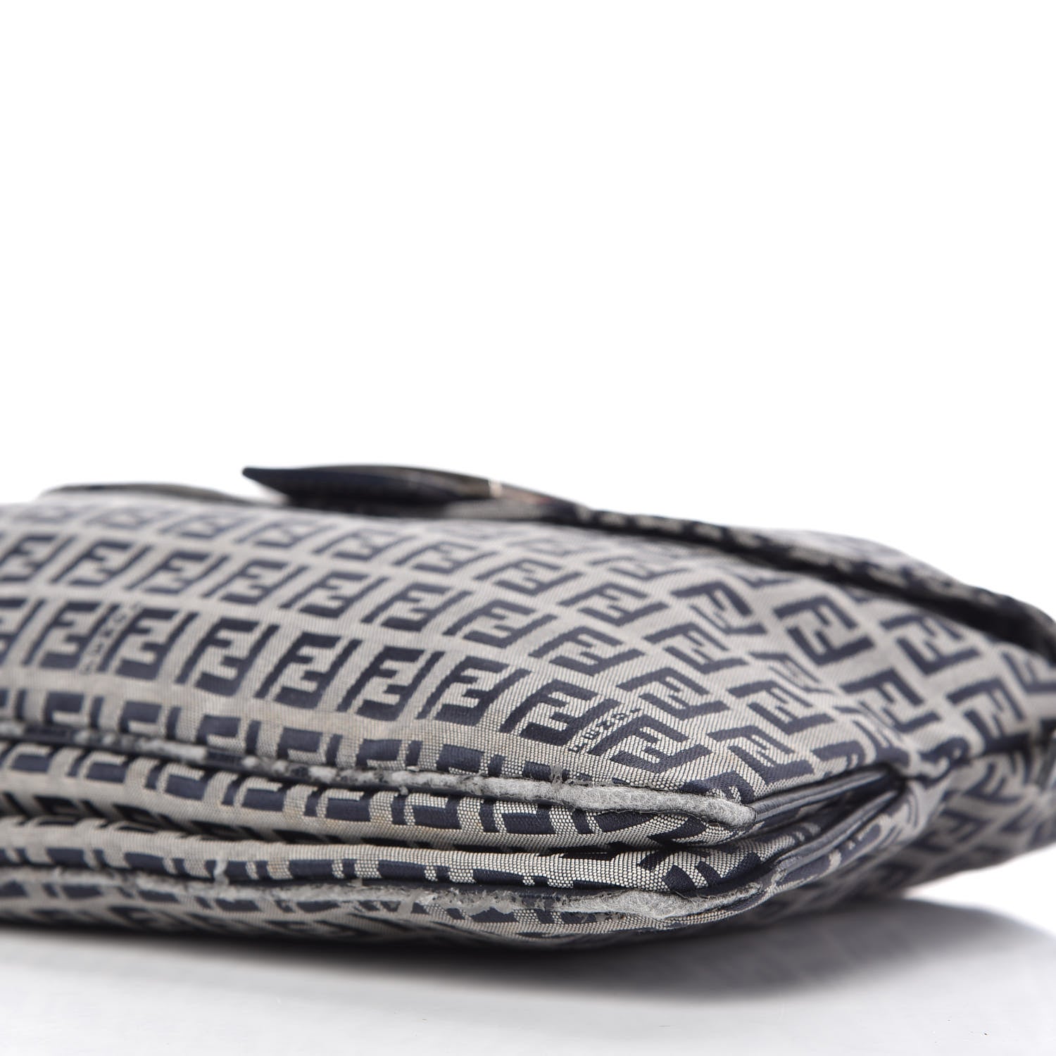 Fendi Zucchino Mama Baguette Double Flap Navy 7 of 8