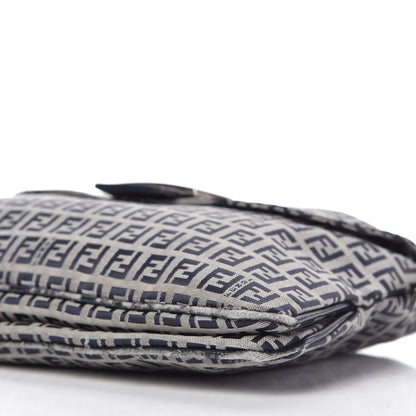 Fendi Zucchino Mama Baguette Double Flap Navy 7 of 8