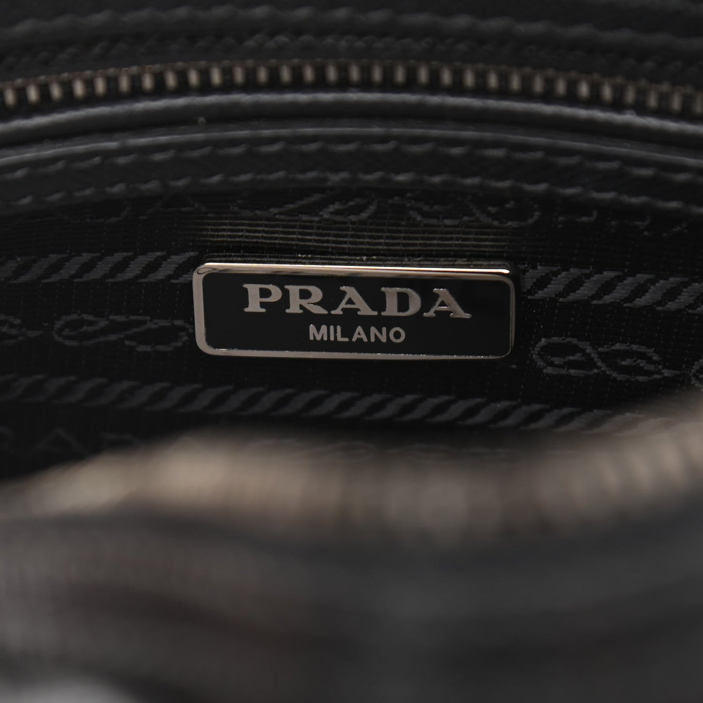 Saffiano Lux Mini Convertible Bowler Black White