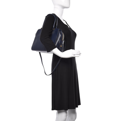 Prada Vitello Daino Shoulder Bag Baltico 2 of 12