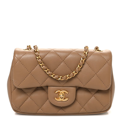 Chanel Lambskin Quilted Mini Heart Charms Flap Beige 1 of 10