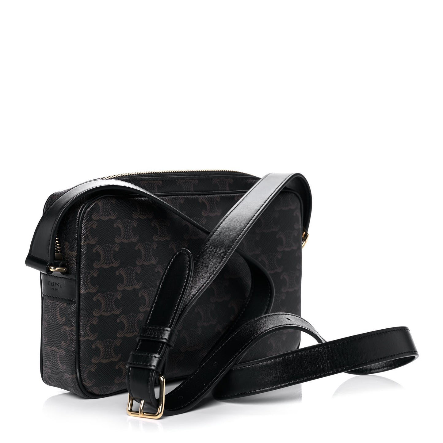 Triomphe Canvas Medium Messenger Bag Black
