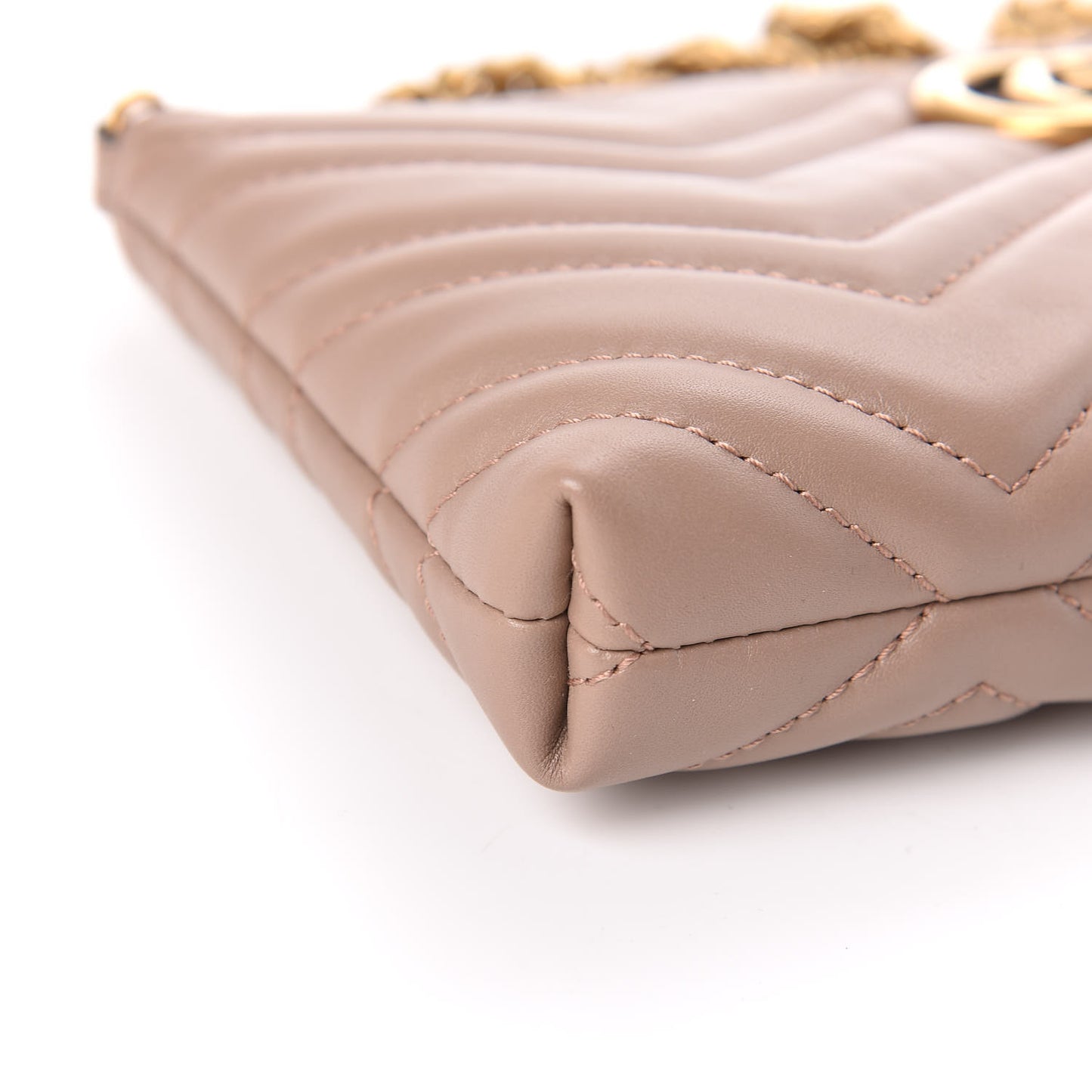 Calfskin Matelasse Mini GG Marmont Chain Bag Porcelain Rose