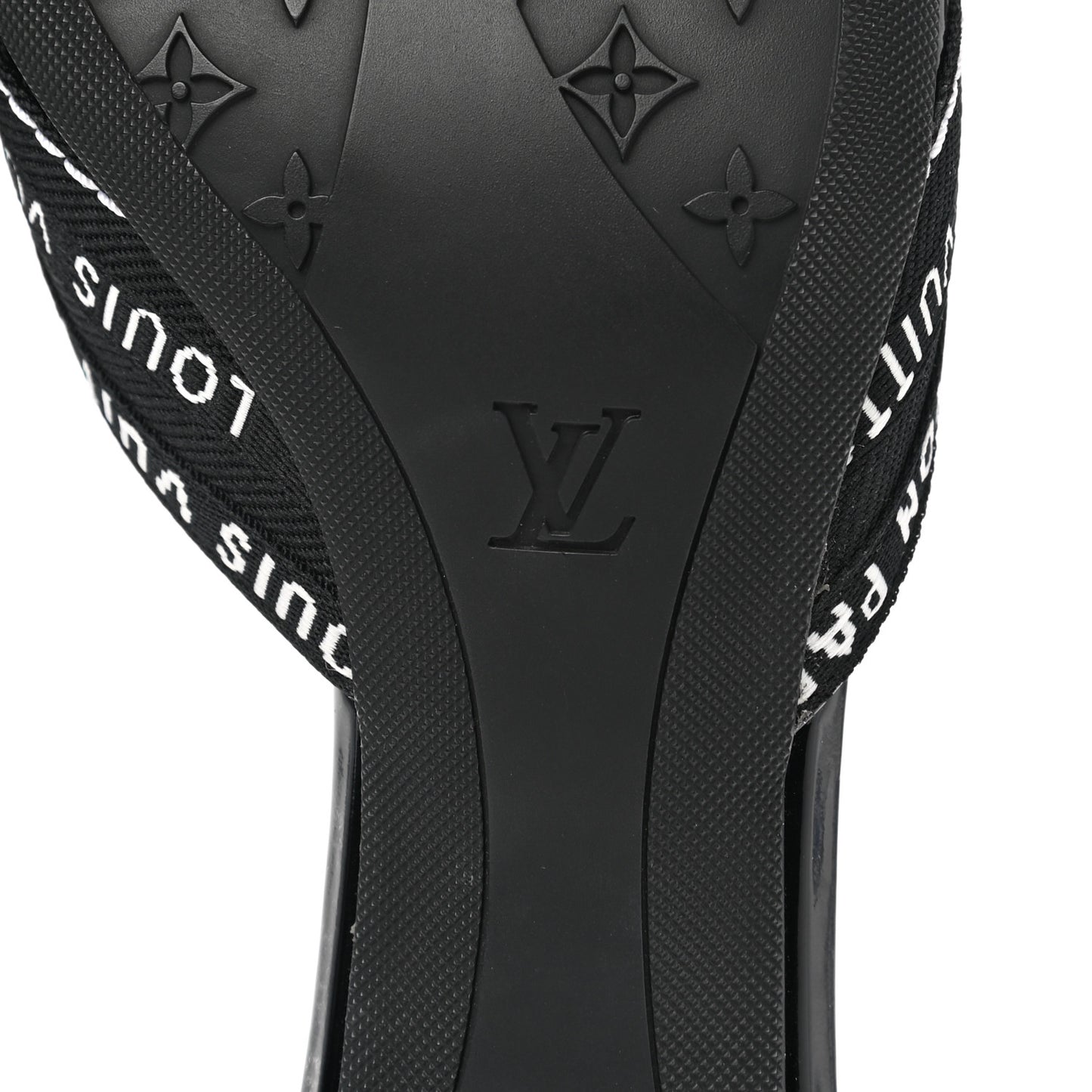 Patent Jacquard Open Toe Mule 40 Black