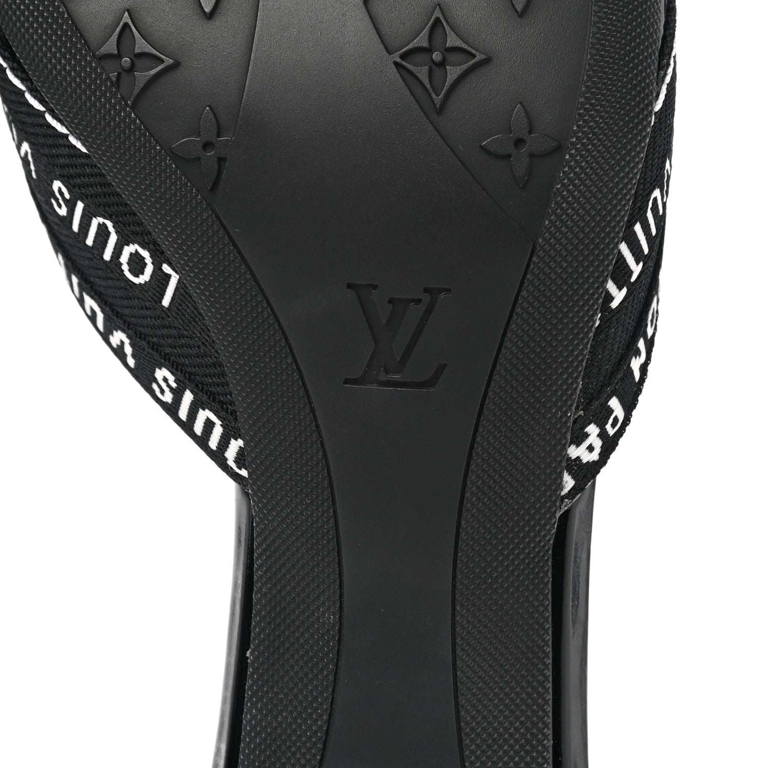 Louis Vuitton Patent Jacquard Open Toe Mule 40 Black 6 of 11