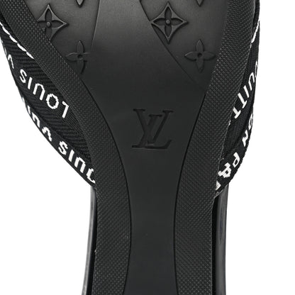 Louis Vuitton Patent Jacquard Open Toe Mule 40 Black 6 of 11