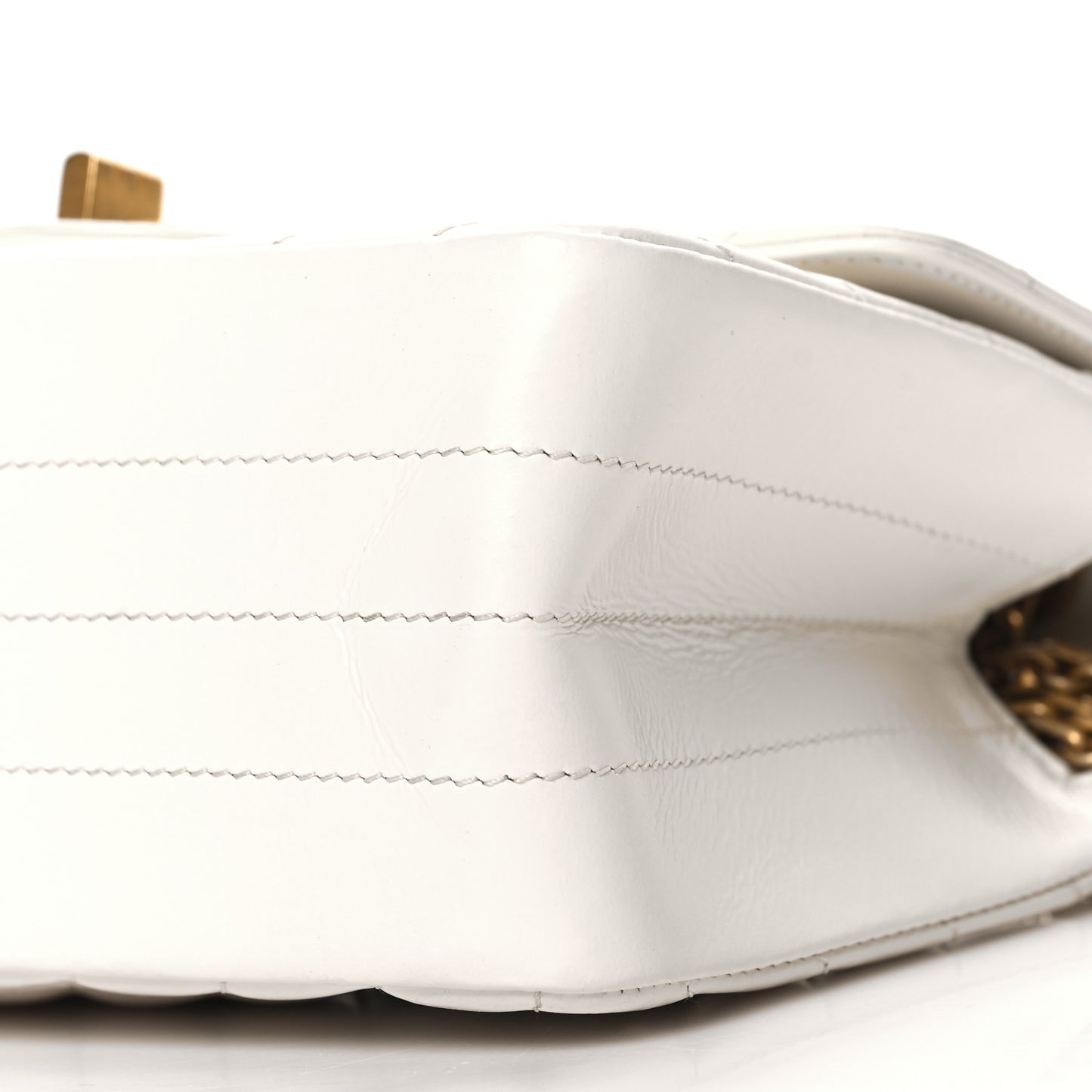 Aged Calfskin Chevron Quilted 2.55 Reissue Mini Flap White