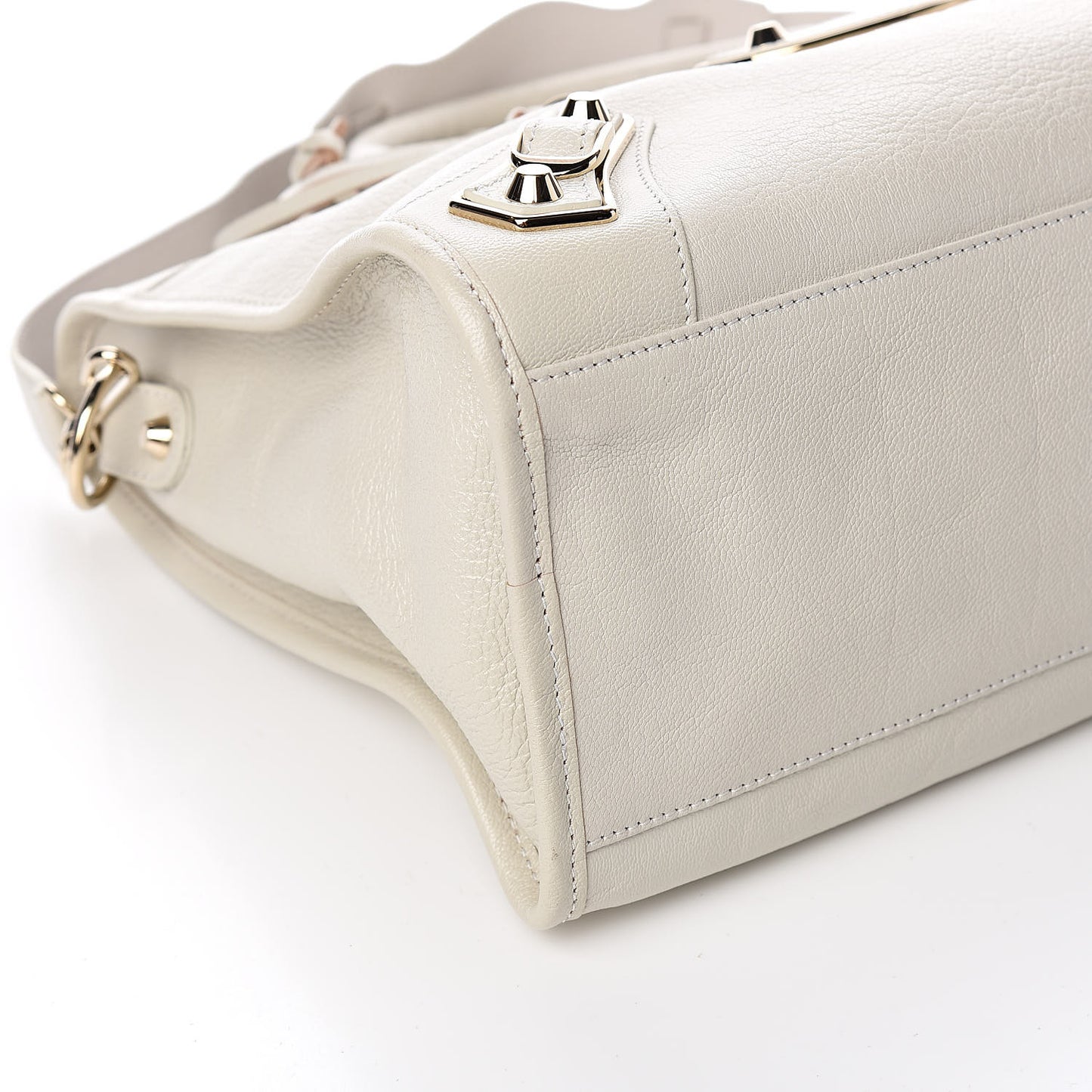 Chevre Gold Metallic Edge Hardware City Cream