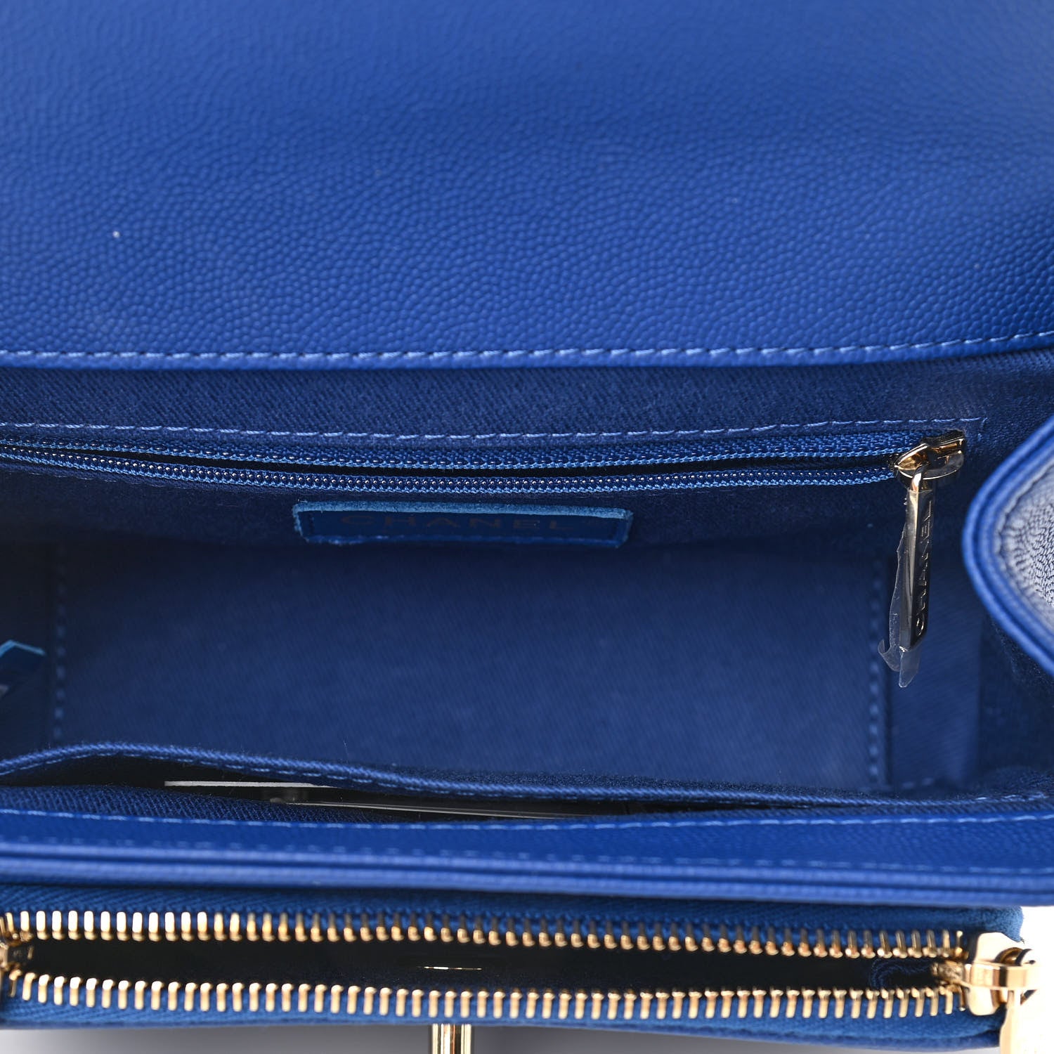 Chanel Caviar Quilted Small Business Affinity Flap Dark Blue 5 of 11