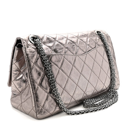 Chanel Metallic Aged Calfskin Quilted 2.55 Reissue 228 Flap Silver 3 of 10