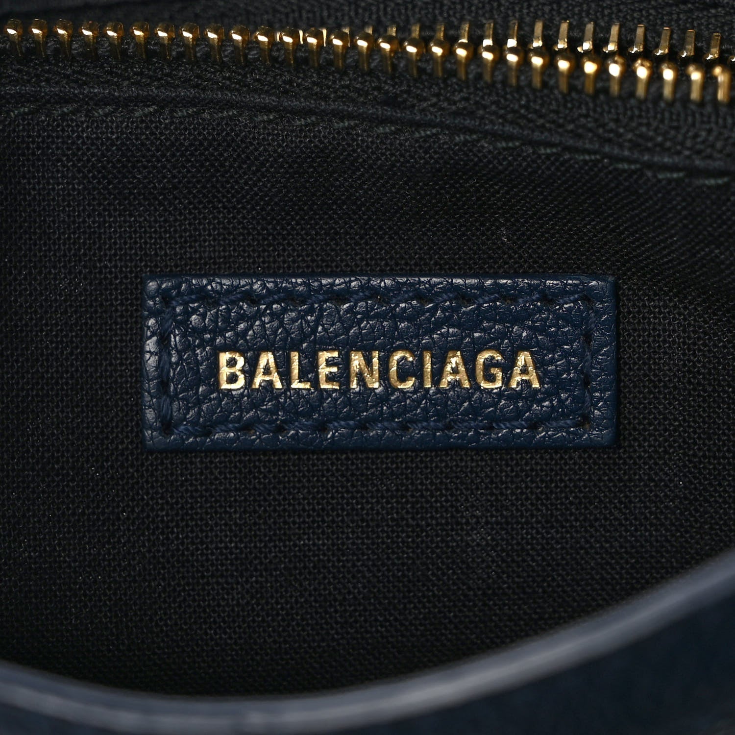 Balenciaga Shiny Goatskin Gold Metallic Edge Hardware Mini City Bleu de Minuit 6 of 9