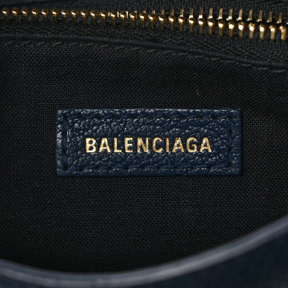 Balenciaga Shiny Goatskin Gold Metallic Edge Hardware Mini City Bleu de Minuit 6 of 9
