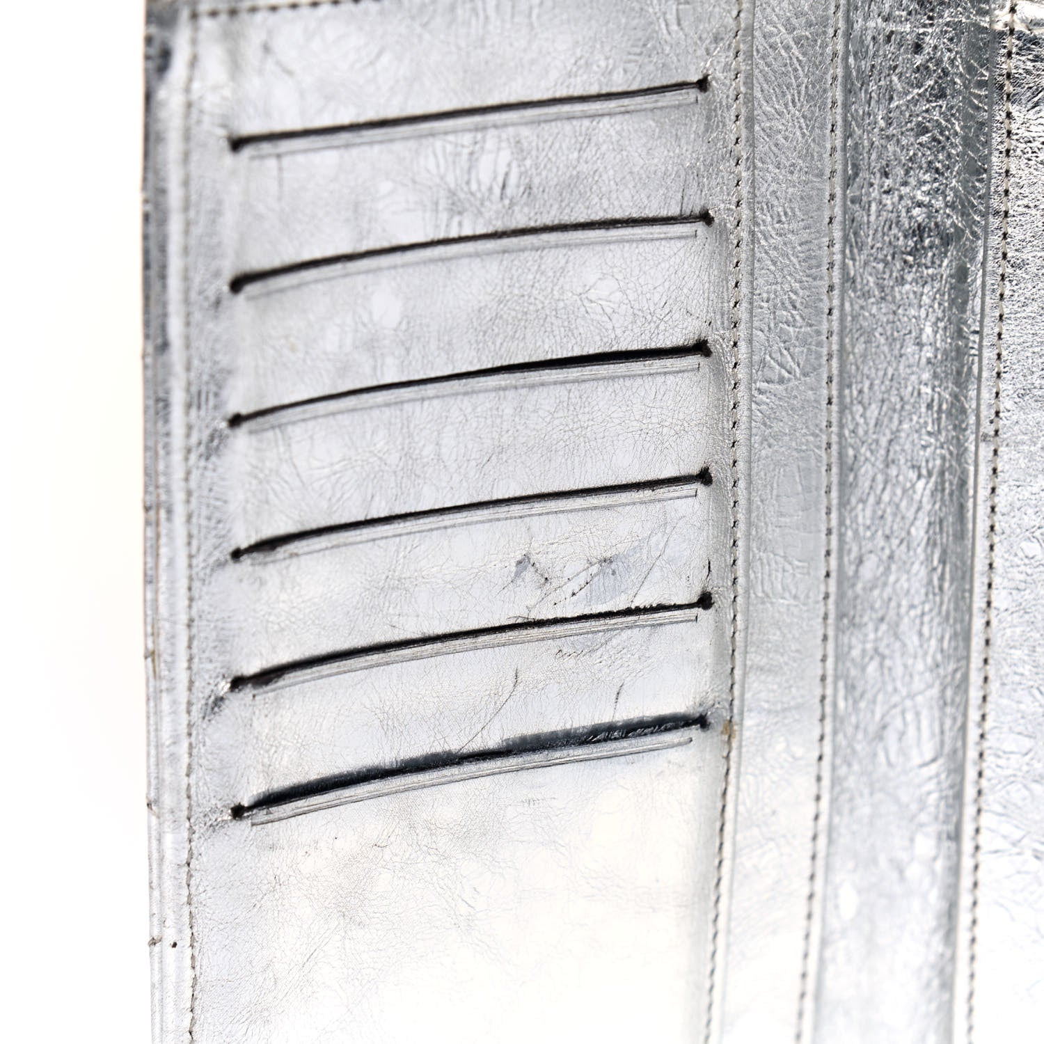 Chanel Metallic Aged Calfskin Quilted Reissue Long Flap Wallet Light Silver 5 of 15
