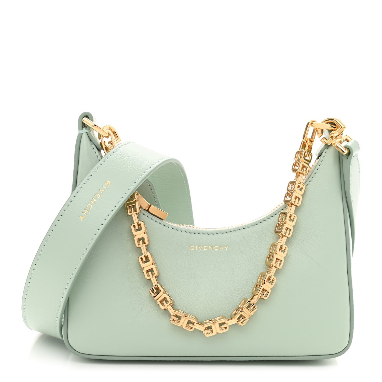 Givenchy Smooth Calfskin Mini Moon Cut Out Shoulder Bag Celadon 1 of 10