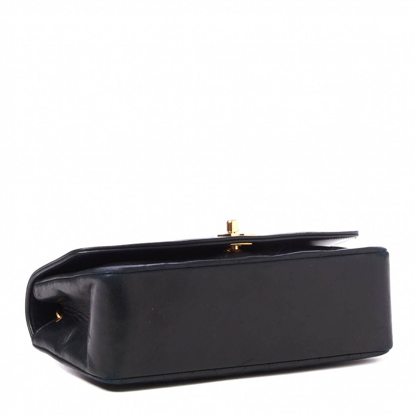 Lambskin Quilted Small Single Flap Black