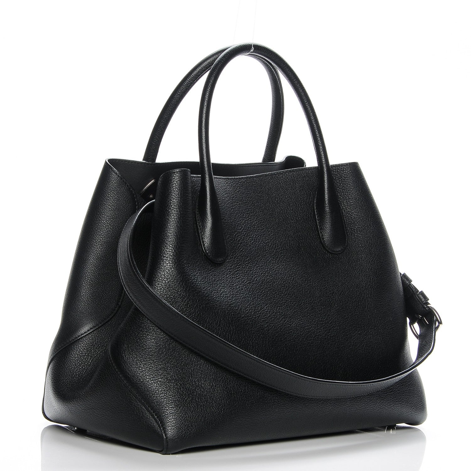 Christian Dior Supple Grained Calfskin Large Open Bar Tote Black 3 of 7