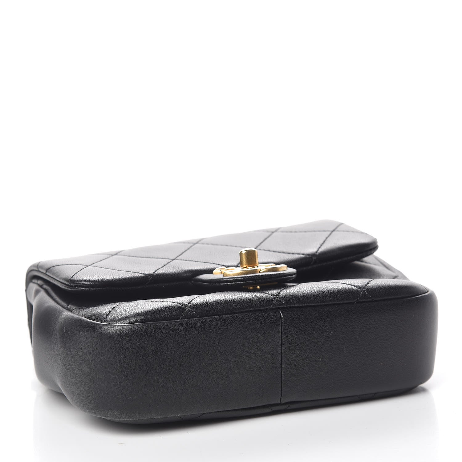 Chanel Lambskin Quilted Small Circular Handle Bag Black 4 of 10