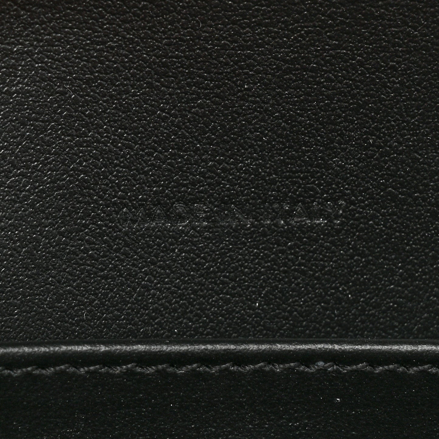 Shiny Calfskin Triomphe Margo Wallet on Chain Black