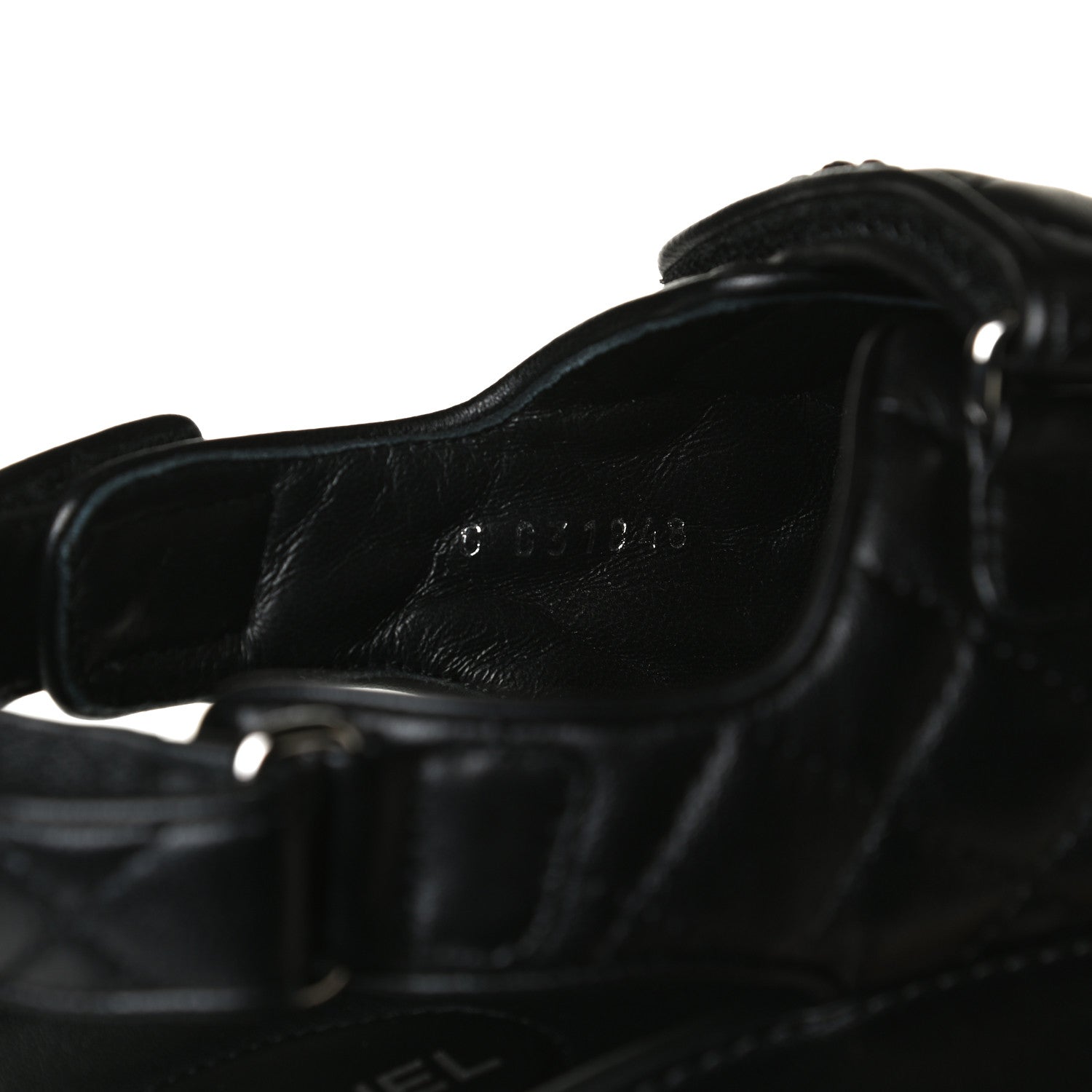 Chanel Lambskin Quilted Velcro Dad Sandals 41 So Black 12 of 12