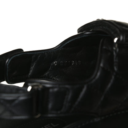 Chanel Lambskin Quilted Velcro Dad Sandals 41 So Black 12 of 12