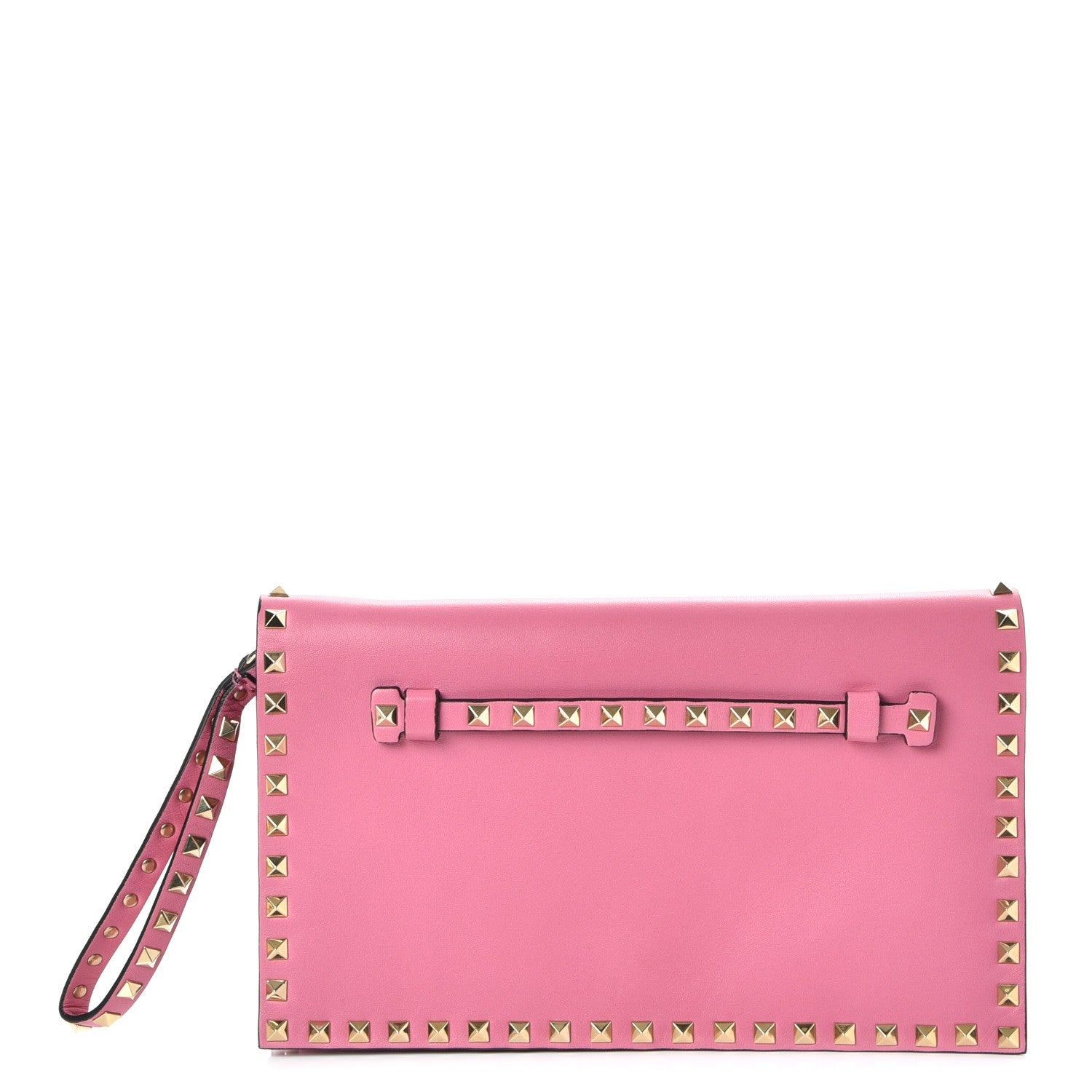 Valentino Garavani Nappa Rockstud Wristlet Clutch Ninphea 1 of 7