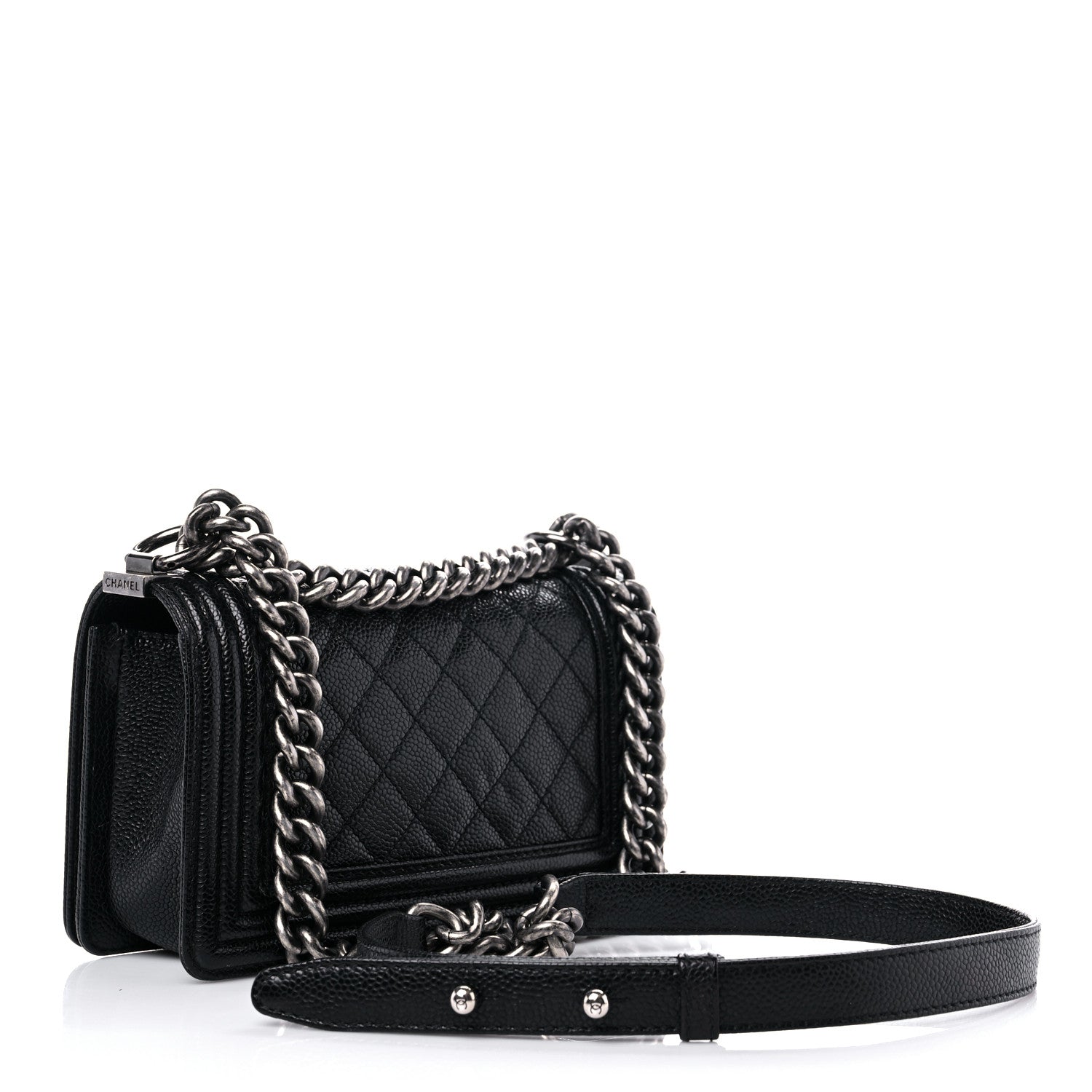 Chanel Caviar Quilted Small Boy Flap Black 2 of 10