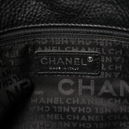 Chanel Grained Calfskin Tassel Hobo Black 6 of 9
