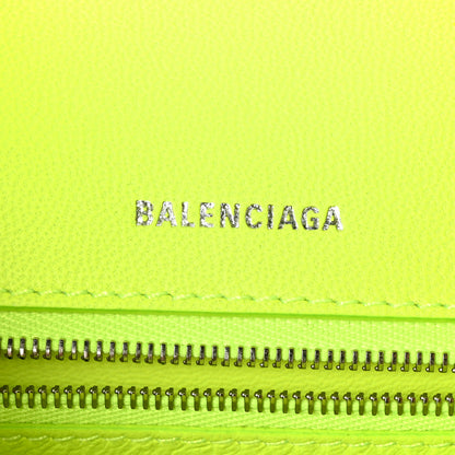 Balenciaga Faux Fur Medium Fluffy Hourglass Top Handle Bag Fluo Yellow 6 of 10