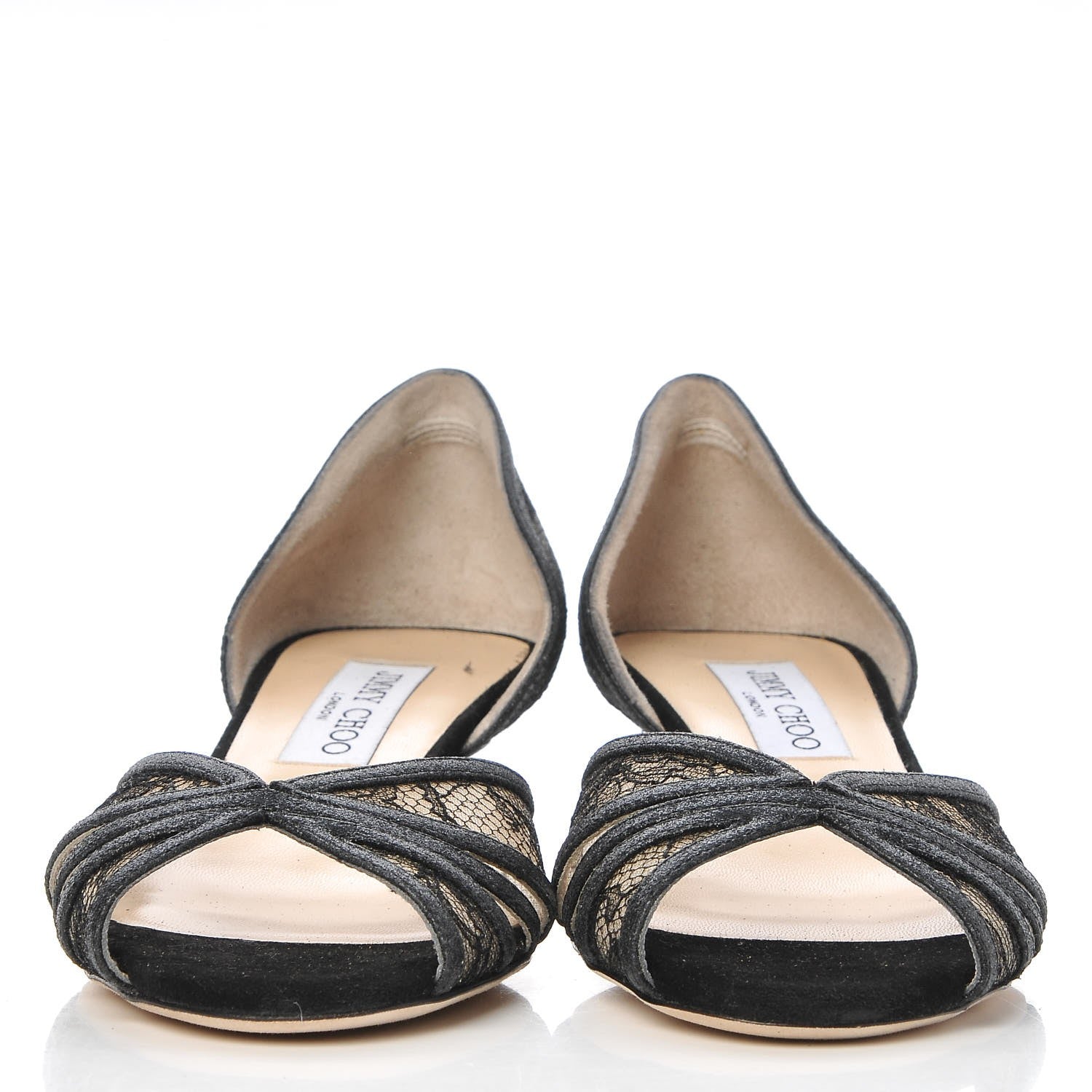 Jimmy Choo Lace Filo d'Orsay Kitten Pumps 38 Black 2 of 12