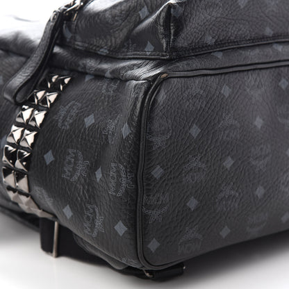 MCM Visetos Small Side Stud Stark Backpack Black 7 of 9