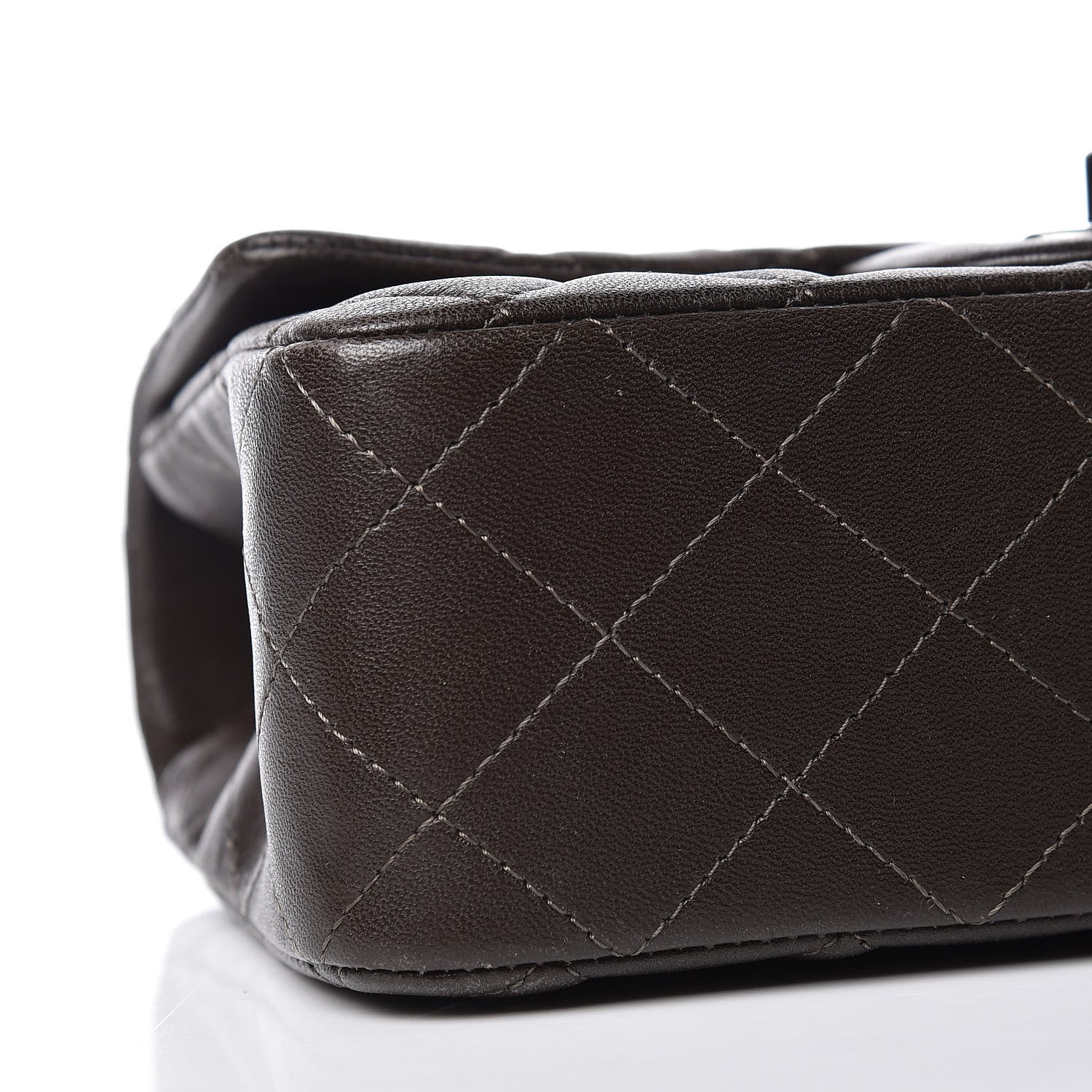 Chanel Lambskin Quilted Mini Rectangular Flap Dark Brown 12 of 17