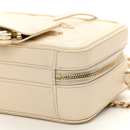 Chanel Caviar Quilted Small CC Filigree Vanity Case White 10 of 15