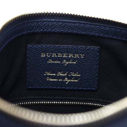Burberry Soft Grain Calfskin House Check Small Helmsley Crossbody Blue Carbon 5 of 11