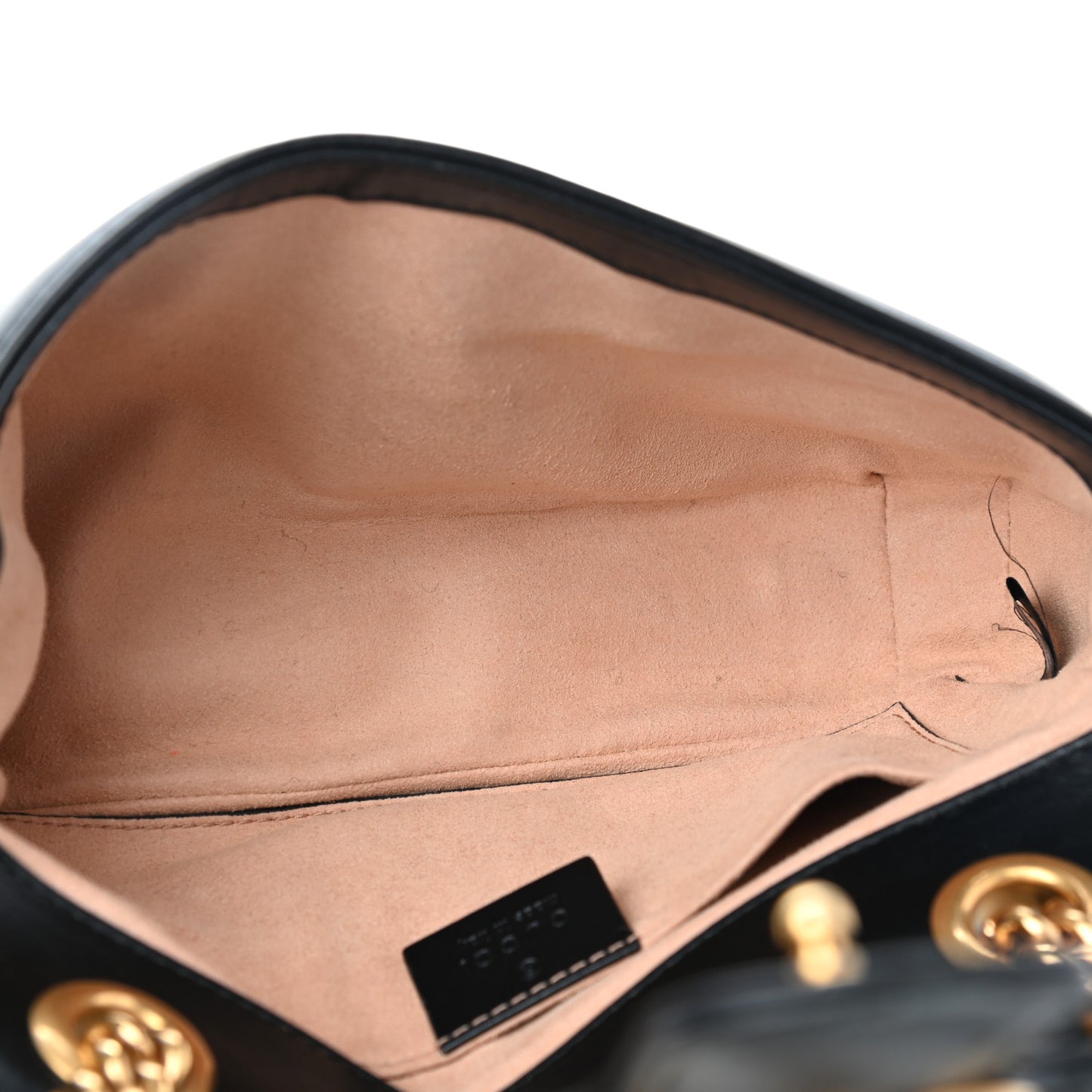 Calfskin Matelasse Mini GG Marmont Shoulder Bag Black