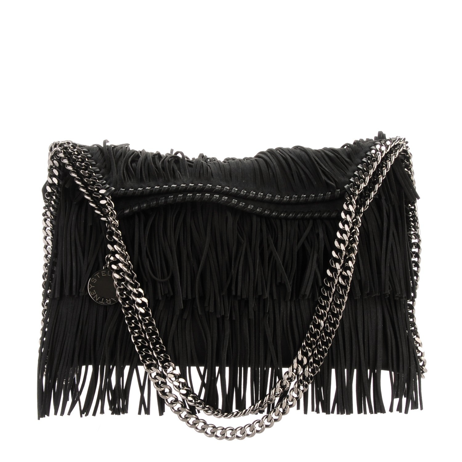 Stella McCartney Eco Suede Fringe Small Falabella Tote Black 1 of 8