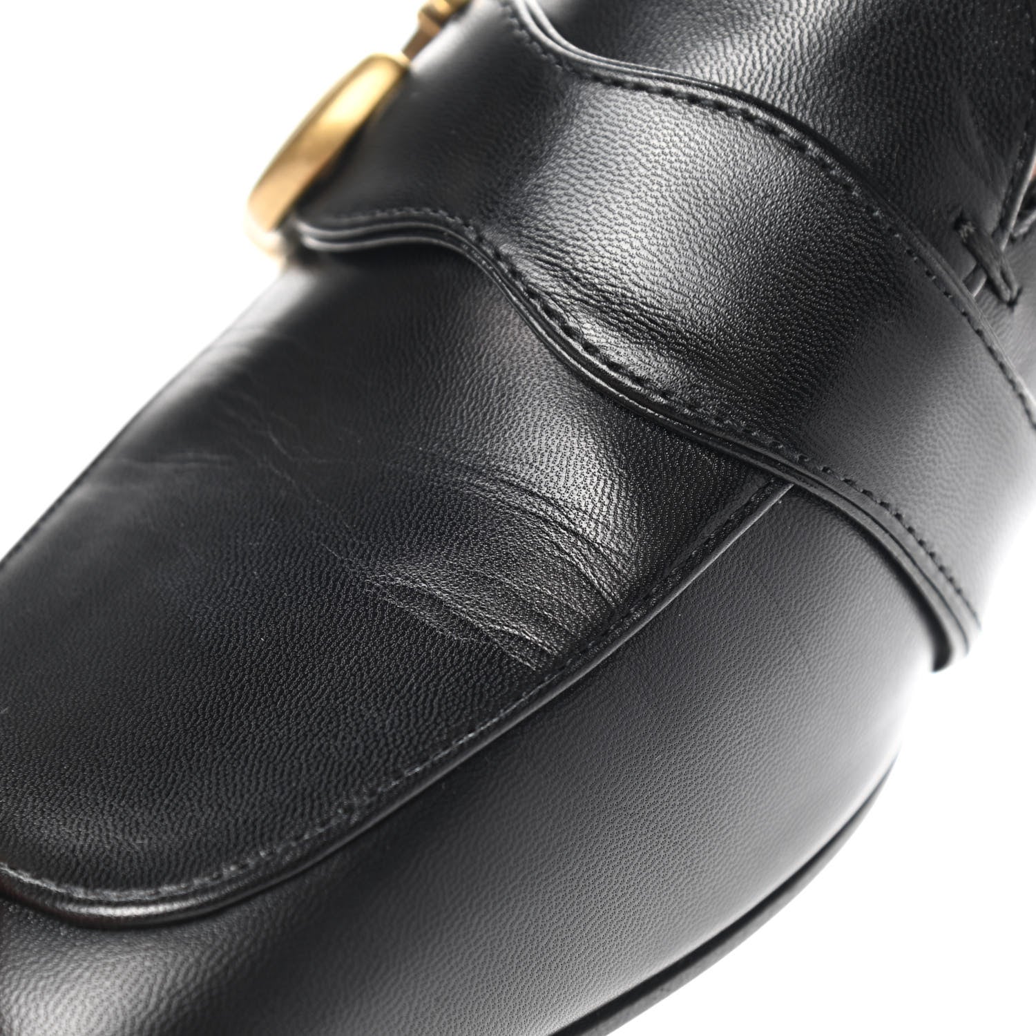 Gucci Malaga Kid Womens GG Marmont Loafers 35 Black 8 of 11