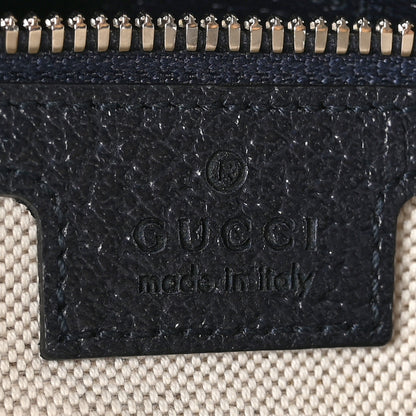 Gucci GG Supreme Monogram Textured Dollar Calfskin Web Small Ophidia Messenger Bag Beige Blue 6 of 9
