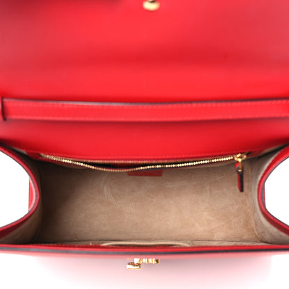 Gucci Calfskin Medium Sylvie Top Handle Bag Hibiscus Red 4 of 8