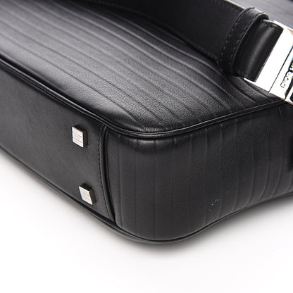 Christian Dior HOMME Calfskin Ribbed Briefcase Black 10 of 11