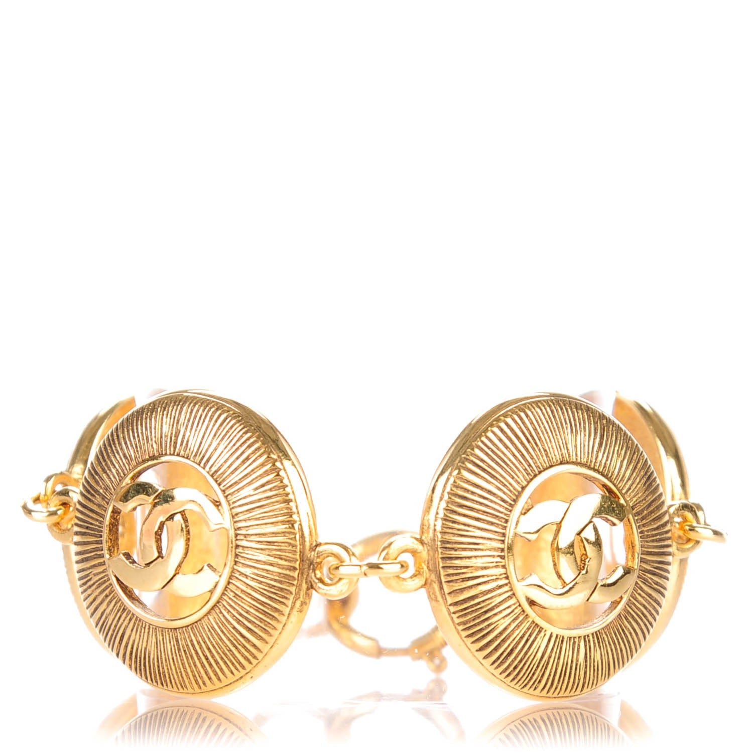 Chanel CC Medallion Bracelet Gold 1 of 4