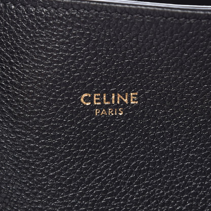 Celine Soft Grained Calfskin Small Belt Cabas Phantom Black 6 of 11