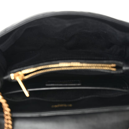 Saint Laurent Calfskin Y Quilted Monogram Small Loulou Chain Satchel Black 5 of 11