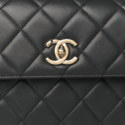 Chanel Lambskin Quilted Small Trendy CC Dual Handle Flap Bag Dark Grey 8 of 10