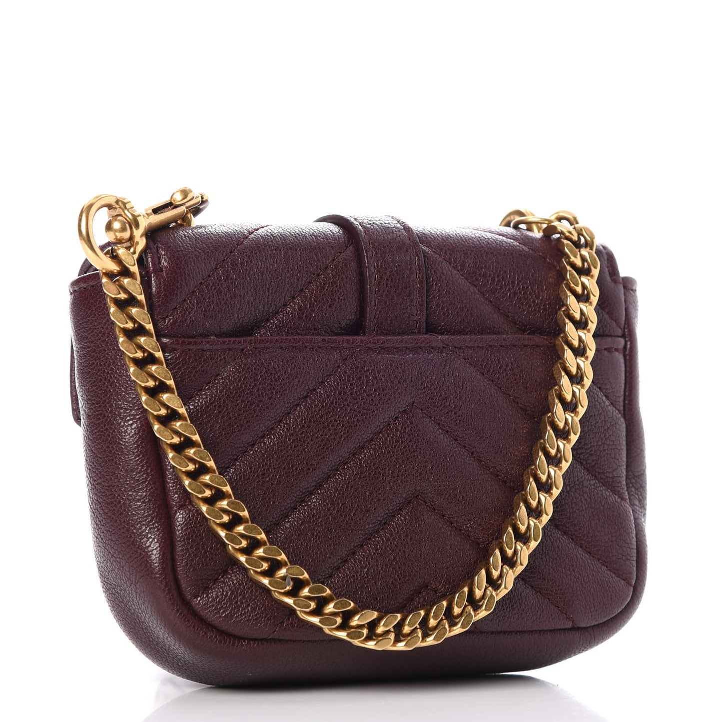 Sheepskin Matelasse Monogram Mini College Bag Amaranto